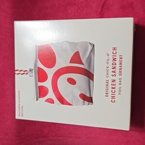 CHICK-FIL-A Christmas 2024 CHICKEN SANDWICH IN FOIL BAG Ornament